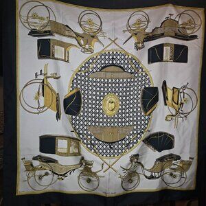 EUC Authentic Hermes 100% Silk Scarf
